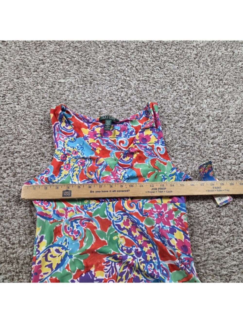 Lauren Ralph Lauren Dress Womens Medium Paisley Colorful Sleeveless Summer Tags - Picture 4 of 6